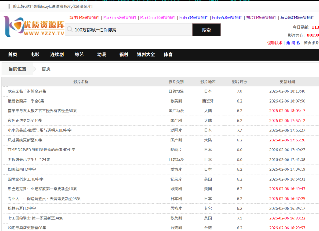 全网最全电影电视剧高清资源库,优质资源库!